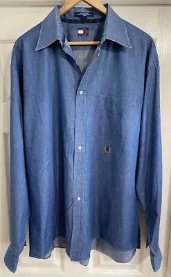 Tommy Hilfiger Para Hombres Informal Abotonada Camisa de Vestir Cuello 17” - Largo 33” Nuevo sin Etiquetas Foto 1 de 4