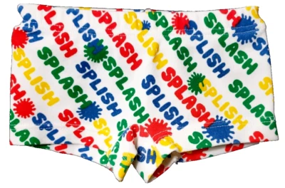 Pantalones Cortos de Natación Carter's Euro Vintage Años 70 Bañador 12 Meses Bebé Splish Splash Nylon Foto 1 de 4