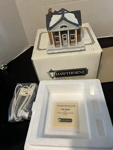 Hawthorne Porchlight Village EL BANCO Rockwell's Christmas in Stockbridge con caja - Imagen 1 de 7