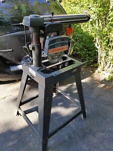 Vintage Sears Craftsman 10-Inch Radial Arm Saw With Stand, great shape, extras