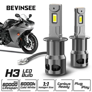 Bevinsee H3 Motorcycle LED Headlight Bulbs for Buell XB12R Firebolt 2004-2010 - Picture 1 of 11