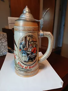 Budweiser Lidded Beer Stein J Series Anheiser Busch 9.25 x 4 in. - Picture 1 of 4