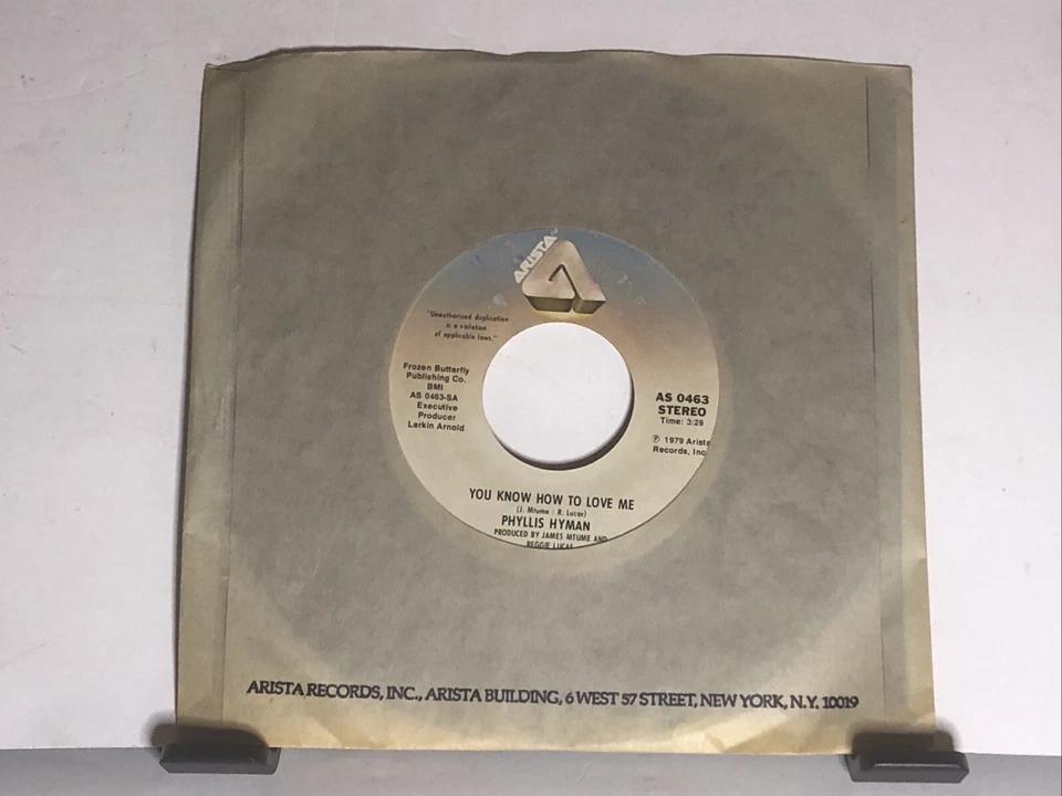 NICE NM Phyllis Hyman You Know How To Love Me AS 0463 Single 45 RPM 7in Record - Image 1 of 2