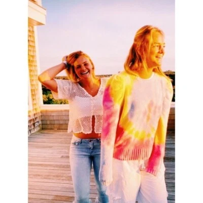 Generation Love Tryell wool blend Tie-Dye Puff-Sleeve Sweater size M - Image 1 of 4