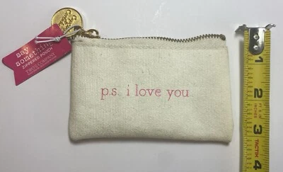  Monedero de lona porta tarjetas de regalo P.S. Cupcakes y ruedas de carro I Love You  Foto 1 de 3