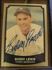 Autographed 1989 Pacific Legends card #119 Buddy Lewis Washington Senators