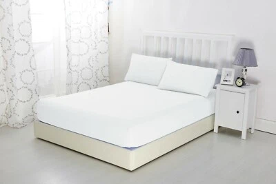 Sonia Moer Microfibre Luxurious No-Iron Fitted Sheet with Elastic-Double White