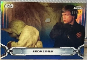 Topps Chrome Star Wars Blue 57/99 Back On Dagabon - Picture 1 of 2
