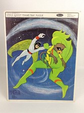 Space Ghost and Dino Boy Whitman Frame Tray Puzzle Hanna Barberas Vintage 1967