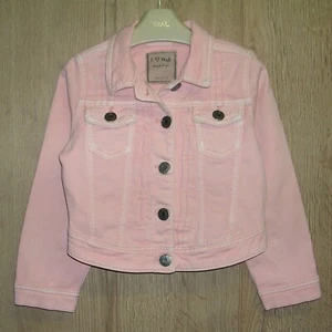 NEXT Girls Pink Denim Jacket 100% Cotton Age 4 104cm - Picture 1 of 3