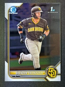 BRANDON VALENZUELA 2022 Bowman 1st Bowman Cromo BCP-28 San Diego Padres - Imagen 1 de 2