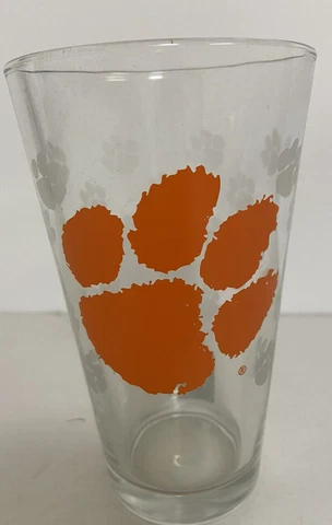 Clemson Tigers 16 oz Drinking Glass Cover