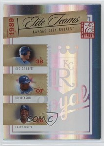 2005 Donruss Elite Teams /1500 George Brett Bo Jackson Frank White #ET-8 HOF