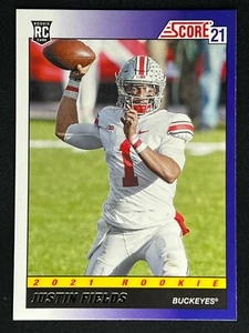 JUSTIN FIELDS 2021 Panini Score '91 Throwback Rookie RC #TB2 | Ohio State Bears - Picture 1 of 2
