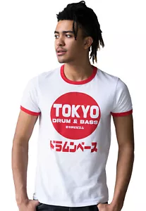 Tokyo Drum and Bass Japanese Ringer T Shirt Junglist DJ DnB EDM Mens Printed Tee - Picture 1 of 8