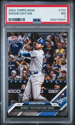Shohei Ohtani 50/50 MLB History #722 2024 Topps Now PSA 7 - Image 1 of 2