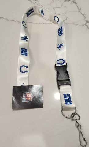 💥New NFL  Indianapolis Colts White Blue Keychain Lanyard💥 Cover