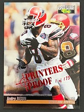1995 Classic Pro Line #189 Andre Rison /175 Printer's Proofs Silver Browns