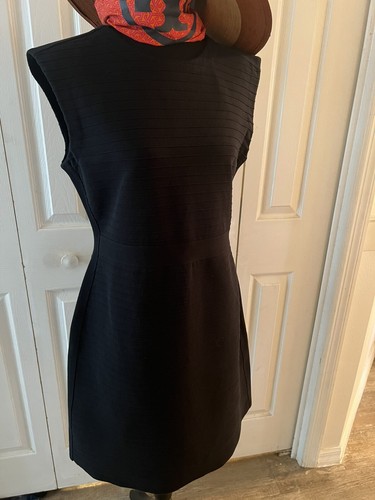 TORY BURCH Vestito Maglione Nero Grande Elasticizzato Pieghettato $628