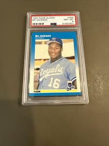 1987 FLEER GLOSSY RC ROOKIE BO JACKSON PSA 8 #369 KANSAS CITY ROYALS STUD ⚾️