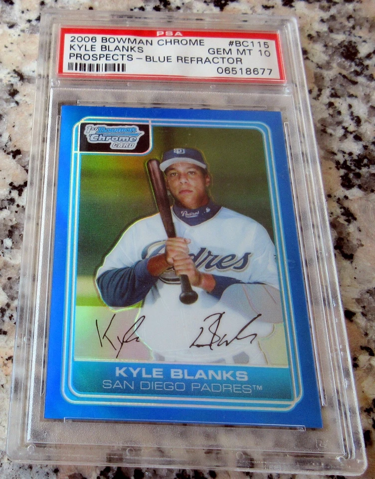 KYLE BLANKS 2006 Bowman Chrome Blue Refractor /150 Rookie Card RC PSA 10 POP 4🔥 - Image 1 of 2