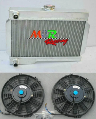 56mm 3 Rows Aluminum Radiator + Plastic Fans for ROVER MG/MGB-GT MT NIB - Изображение 1 из 4