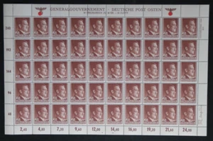 Generalgouvernement, D. Reich , Besetzung Polen, Adolf Hitler Bogen Nr. 82 ** - Picture 1 of 3