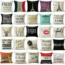 Funny Words Cushion Cover Pillow Case Cover Waist Throw Sofa Home Decor