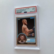 Conor McGregor 2018 Topps Chrome UFC 1983 Topps Retro Card PSA 9 MINT