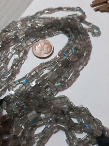 Irregular Labradorite Rectangle Beads 75+/- per strand