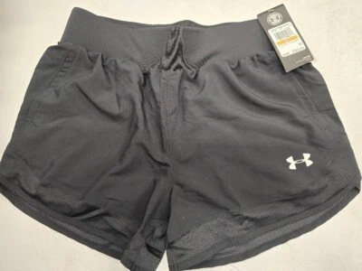 Under Armour Womens Woven Training Shorts BLACK 1351232 001 BLACK $30 EXTRA SM - Image 1 of 2