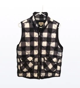 Woolrich Womens Size L Vest Buffalo Plaid Down Filled Puffer Pockets - Picture 1 of 10