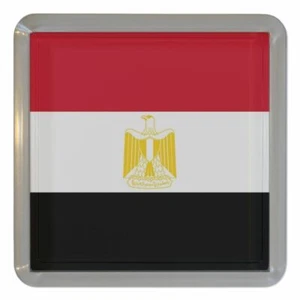 Egypt Flag Plastic Tea Coaster Beer Mat Plastic (95mm x 95mm) - Picture 1 of 2