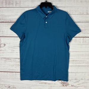 Camisa Polo Barbell Para Hombre Rendimiento Medio Manga Corta Azul Elastizada Activa - Imagen 1 de 11
