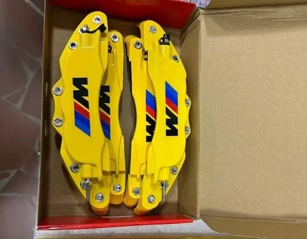 Cubiertas de pinza de freno de disco para coche BMW M Performance delanteras y traseras 4 piezas/juego amarillo Foto 1 de 1