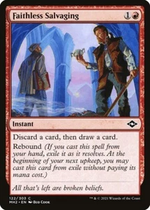FAITHLESS SALVAGING X 4 N/M HORIZONS MODERNOS 2 MAGIC THE GATHERING - Imagen 1 de 1