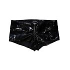 Women`s PHAZE Ghotic Shorts Latex Black Polyester Spandex Size 14