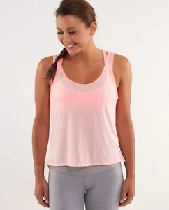 LULULEMON Burn It Out Mesh Burnout Bleached Coral / Bleached Coral Size 6 - Picture 1 of 3