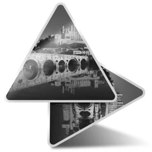 2 x Triangle Stickers 7.5cm - BW - St Nazaire Cathedral France #38117 - Bild 1 von 9