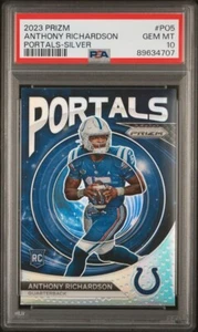 Anthony Richardson 2023 Prizm Portals Silver Prizm Rookie #P-05 RC PSA 10 - Picture 1 of 2