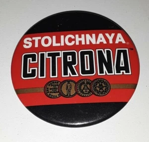 Stolichnaya Citrona Pinback Button - Picture 1 of 2