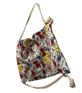 Hello Kitty Bag Canvas DrawString Gym Bag Backpack 13”x16” Rope Handles Sanrio - Picture 1 of 11