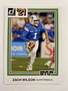 Zach Wilson RC Donruss '21 Draft Picks 2021 BYU / NY Jets Rookie Card #35 - Picture 1 of 6