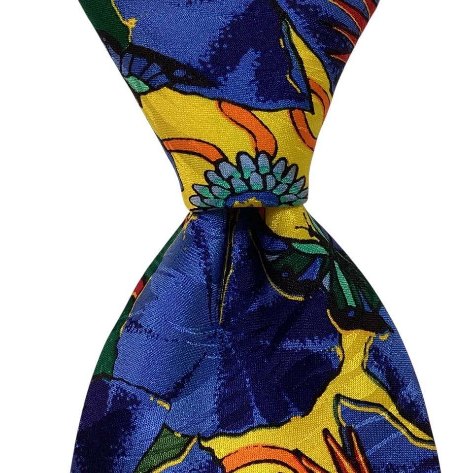 Corbata RUSH LIMBAUGH No Boundaries Para Hombre 100% Seda EE. UU. FLORAL Multicolor Usada en Excelente Condición Foto 1 de 3