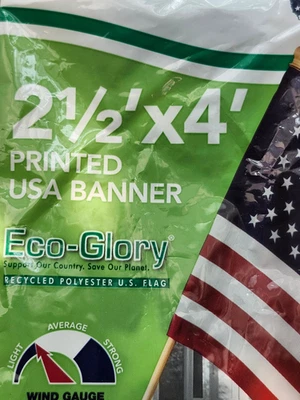 Bandera Valley Forge 2-1/2' x 4' impresa EE. UU. -Eco-Gloria/Poliéster- #5187931 Foto 1 de 4