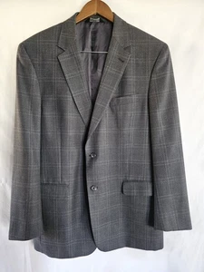 Jos A Bank Suit Jacket Signature Collection Blazer 50R Gray Plaid Sport Coat - Picture 1 of 7