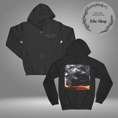 Reprint Lamp Of God Merch Sepsis Cover Two Sided Unisex Zip Hoodie - Image 1 of 3