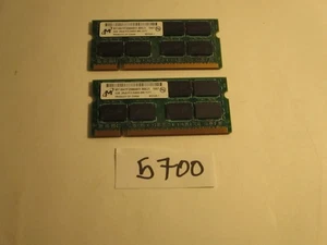 Micron 2x2Gb=4Gb 800Mhz PC2-6400 DDR2 SODIMM laptop memory RAM (5700) - Picture 1 of 4