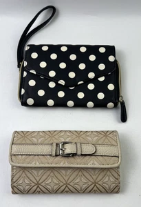 Gepunktete Handtasche und beige Geldbörse mit Gürtel - gebraucht Top Zustand! - Bild 1 von 21