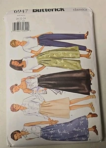 Vtg Butterick 6947 Misses'/petite Skirt, Split Skirt & Pants Size 20 22 24 Uncut - Picture 1 of 1